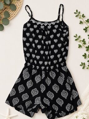 GAP Kids Black Paisley Print Romper size 4/5